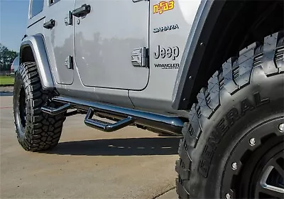 N-Fab J1866-GB Wheel To Wheel Nerf Step Bar Fits 18-22 Wrangler (JL) • $539.37