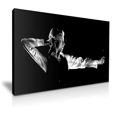 DAVID BOWIE Microphone Stretched Canvas Print Wall Art 30X20 INCH / 76x50CM  • £32.99