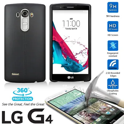 $8.54 • Buy LG G4 Case Premium Slim Matte TPU Case Back Bumper Cover+ Tempered Glass Film