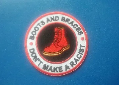£4.40 • Buy Boots & Braces Patch Sew / Iron On Badge Don't Make Me A Racist Skinhead Ska