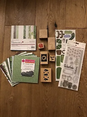 Crafting Garden/Outdoors Themed Bundle - Approx 100 Sheets & Stamps & Die-cuts • £7