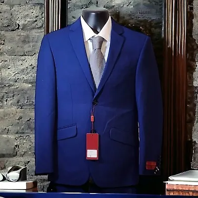 Renoir Royal Blue Solid Mens 36S 2 Btn Slim Fit Blazer Sport Coat - NWT • $65