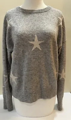 MAGASCHONI Cashmere  Sweater GRAY White Stars Size L • $27.11