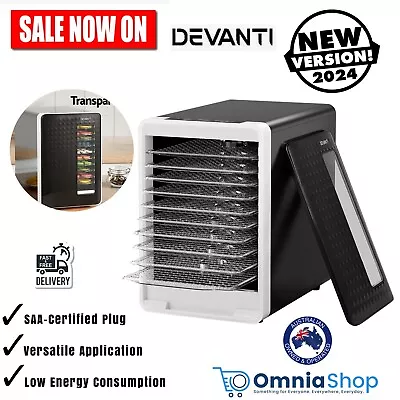 Devanti Food Dehydrator Fruit Meat Dryer Beef Jerky Dehydrators Machine 10 Tray • $137.97