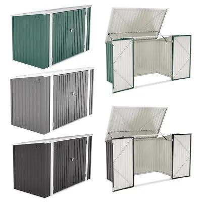 6/7FT Garden Storage Shed Bike Pent Tool House Galvanized Steel Storage Chest UK • £199.95