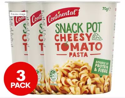 3 X Continental Snack Pot Cheesy Tomato Pasta 70g • $11.90