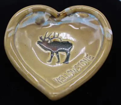 Elk Yellowstone Heart Shape Trinket /ring Holder Dish. • $14.99