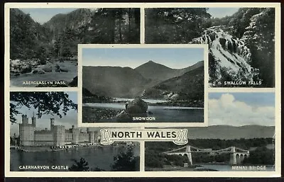 £0.50 • Buy #27 Vintage Holiday / Souvenir Mulit-pictures Postcard NORTH WALES Posted 1961