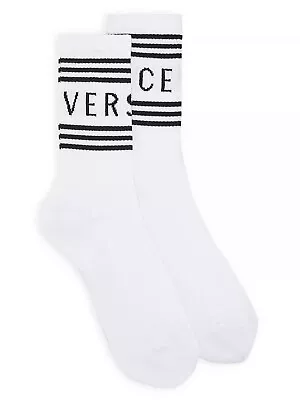 Versace Men's Athletic Band Logo Crew Socks $125 Size L • $70