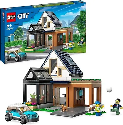 LEGO 60398 City Family House & Electric Car Set Toy Vehicle Puppy Soccer BNISB • $124.95