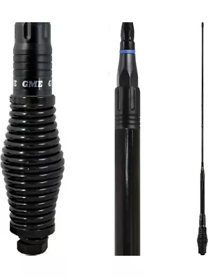 GME Full Black Heavy Duty Hi Gain Antenna UHF Spring Also Black Coat (AE4018BK1) • $159.03