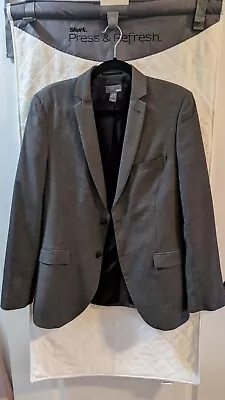 H&M Gray Suit Striped 38R Jacket & 32R Pants Slim • $29.99