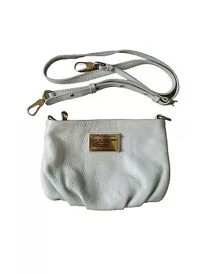 Marc By Marc Jacobs Ivory Classic  Leather Purse Percy Crossbody Bag Hand Bag • $69