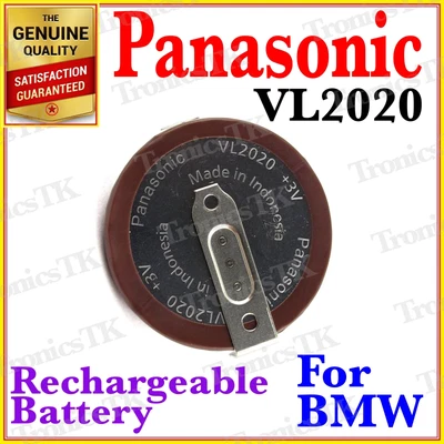 $22 • Buy VL2020 Panasonic Rechargeable Button Coin Battery 3V - VL2020 - For Remote BMW 