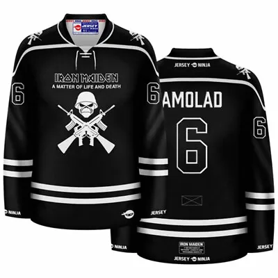 Iron Maiden A Matter Of Life And Death Black Hockey Jersey • $149.95