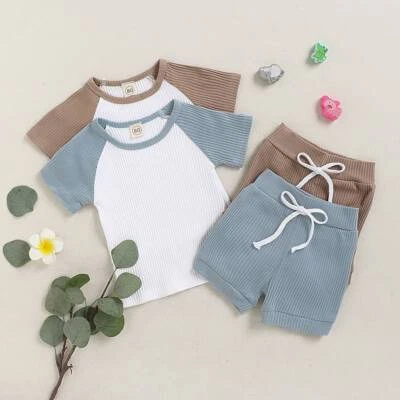 £6.89 • Buy Toddler Boys Short Sleeve T-Shirt + Shorts Tracksuit Summer Outfit Clothes Set
