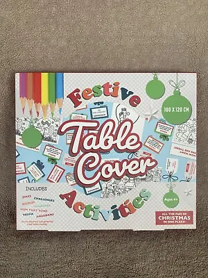 Festive Activity Table Cover Christmas Kids - Jokes Trivia Colouring 100 X 120 • £3.99