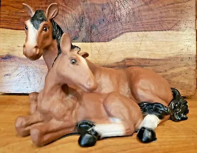 Universal Statuary Horse Pals Figurine Statue 1998 USA #268 Foal Mom EUC • $29