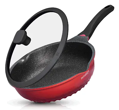 £36.99 • Buy Non Stick Frying Saute Pan With Lid Cover Anti Scratch Induction Base 28cm Large