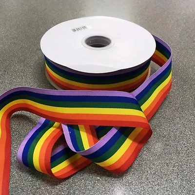 Rainbow  Ribbon Quality Cut To Length Grosgrain 10mm 25mm 38mm  - NEW • £18.99