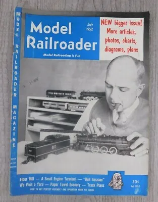 Model Railroader JUL 1952 Vol. 19 No. 7 Trains Hobbies Mancave Vintage Magazine • $12.28