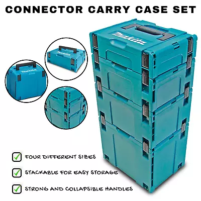 Stacking Carry Tool Box Plastic Storage Ute Case Makpac Chest Organiser 4pcs Set • $247.25