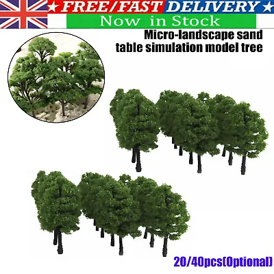 20/40Pcs Model Trees For Train Railway Diorama Scenery Landscape Scale 1:100 • £6.09