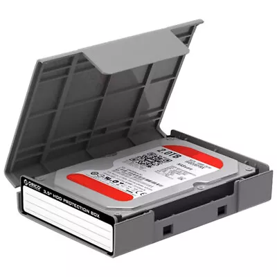 3.5  HDD Storage Case Shockproof Protective Holder Portable Container-KR • £9.65