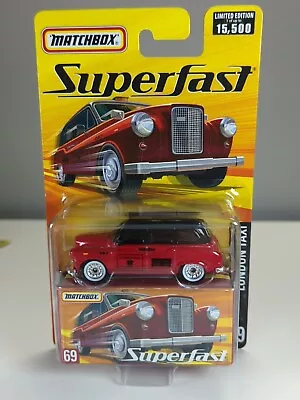 Rare Wheel Variant Matchbox 2005 Superfast 69 London Taxi Red Limited Edition C2 • $19.99