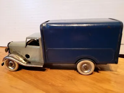 NICE VINTAGE TRIANG 1930's Or 40's TIN WIND UP BOX DELIVERY TRUCK • $49.95