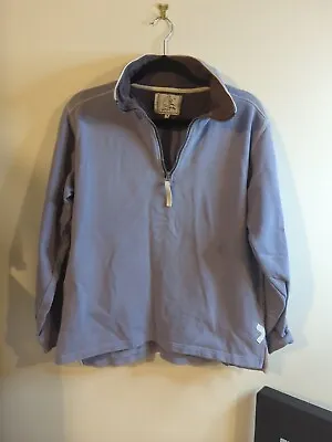 Lazy Jacks M Size 14-16 Blue Zip Collar Long Sleeved Cotton Sweatshirt  • £9.04