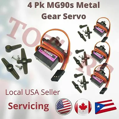 4x MG90s 9g TREX 450 Mini Servo Motor  RC Helicopter Rc Car Rc Airplane Rc Boat • $11.49