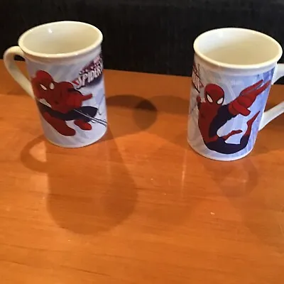 Set Of 2 Marvel Ultimate Spiderman Mug 2014 12 Fl Oz Superhero Cartoon Character • $13