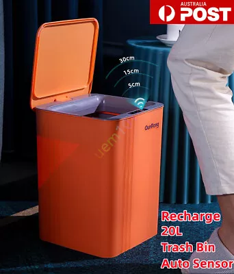 20L 30L Smart Auto Induction Rechargable Trash Rubbish Waste Bin Can No Touching • $44.85