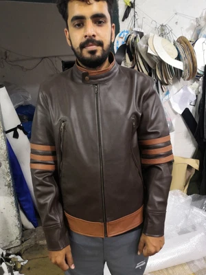 $132.25 • Buy X-Men Origins Wolverine Logan Genuine Real Buffalo/Sheep Leather Jacket All Size