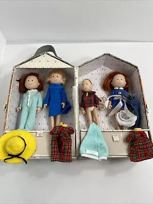 1999 Eden Toys Madeline Doll House Carrying Case W/4 Dolls Outfits & Accessories • $59.95