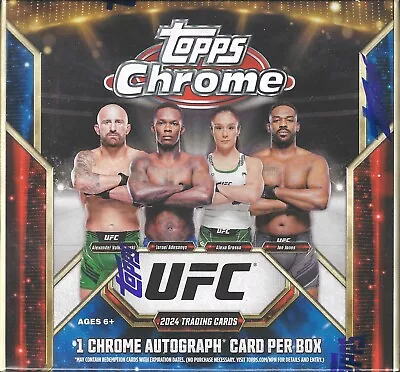 2024 Topps UFC Chrome Mega Box 1 Auto & 10 X-Fractor Parallels Per Box 48 Cards • $69.95