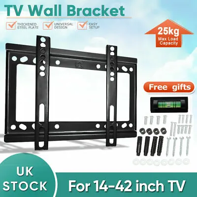 TV Wall Bracket Mount Monitor For 14 15 17 19 22 24   Inch LED LCD Plasma • £7.99