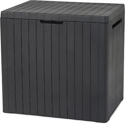 Keter City Outdoor Storage Box Garden Furniture 57.8 X 44 X 55 Cm - Graphite • £32.44