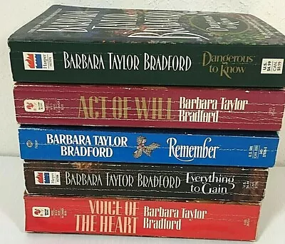 Barbara Taylor Bradford Mixed Lot 5 Paperback Remember Dangerous Voice Act  • $13