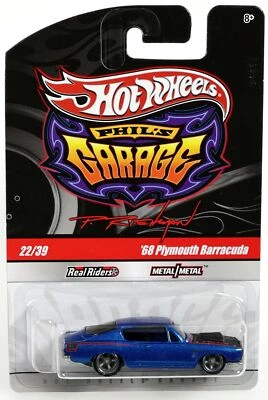 $39.99 • Buy Hot Wheels 1968 Plymouth Barracuda Chase Phil's Garage #R3763 NRFP 2009 Blue