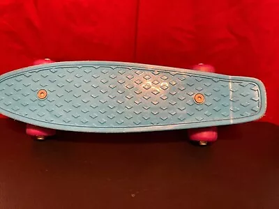 17  Mini Cruiser Skateboard Plastic Deck Penny Style Up To 110 Lbs Purple Wheels • $6.57