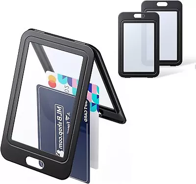 Uniclife 3 Pack ID Badge Holder With Double-Sided Windows Vertical Hard Plastic  • $22.94