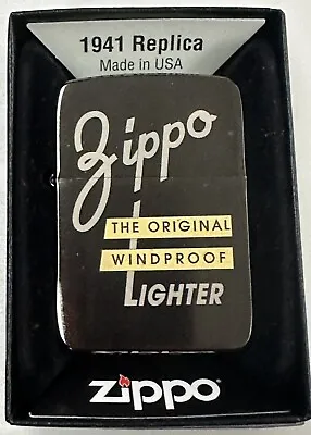 Zippo - 1941 Replica In A Black Ice Finish - BRAND NEW • £37.50