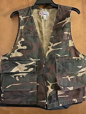 Sports Afield Hunting Vest Camo Game Pouch Field Outdoor Green MEDIUM NEVER WORN • $5