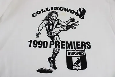 Vintage 1990 Collingwood Magpies Premiers XL Fleecy Jumper • $89