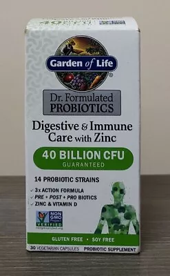 $12.99 • Buy Garden Of Life Dr Formulated Probiotic Digestive & Immune Care With Zinc 30 Caps