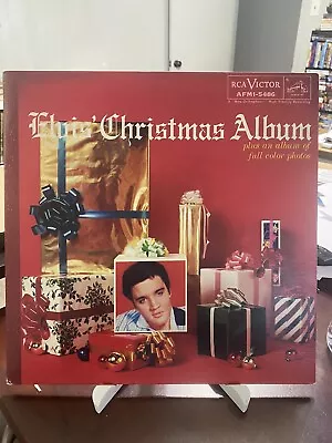 Elvis Presley Christmas Album Mono RCA AFM1-5486 LP Green Vinyl 1985 50 Annivers • $18.95