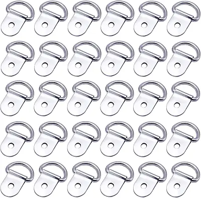 30 Pack Small Steel D-Ring Tie Downs D Rings Anchor Lashing Ring For Loads On C • $21.66
