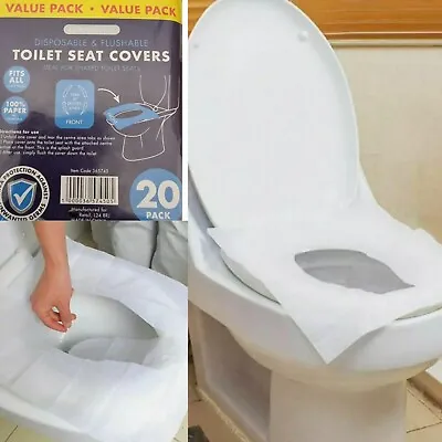 £2.80 • Buy 20 Pack Summit Disposable Paper Toilet Seat Cover Flushable Hygienic Health Camp